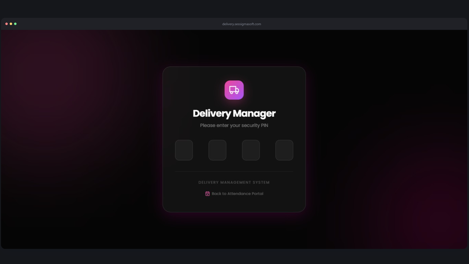 Sessigma Delivery website screenshot